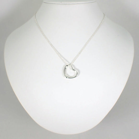 【中古】TIFFANY/ティファニー 925 オープンハート ペンダント/ネックレス/j11-3
