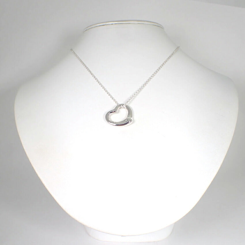 【中古】TIFFANY/ティファニー 925 オープンハート ペンダント/ネックレス/j111-82