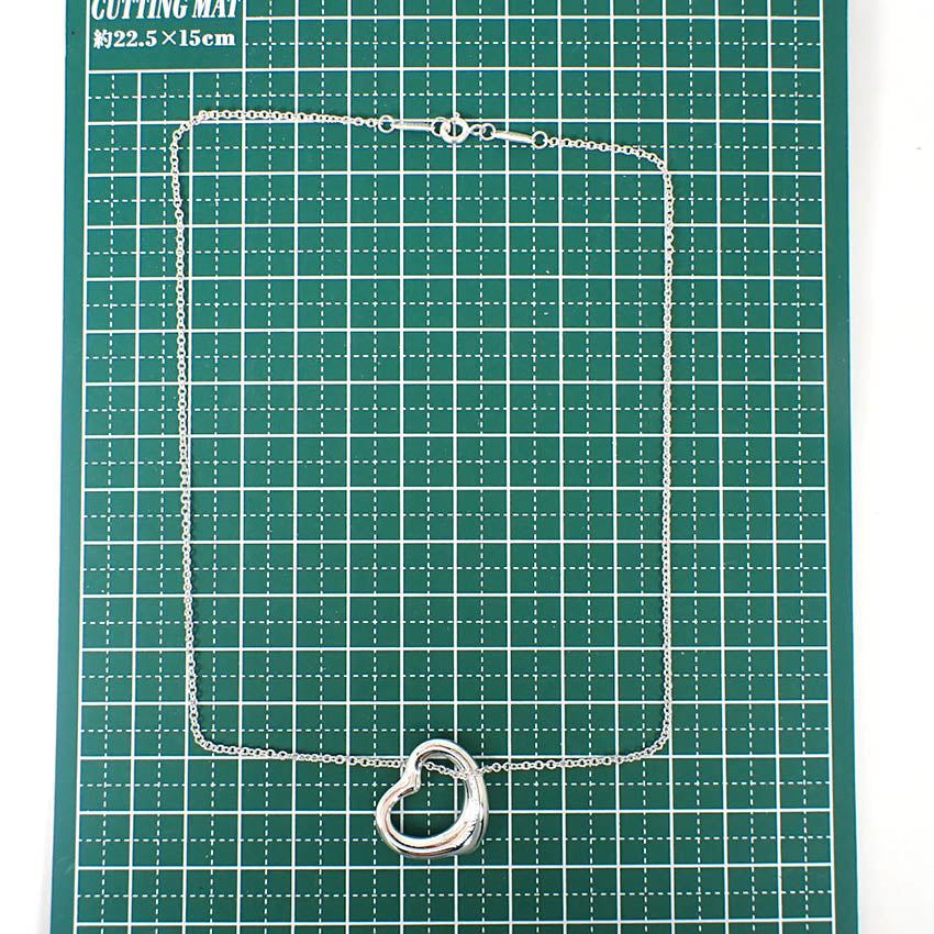 【中古】TIFFANY/ティファニー 925 オープンハート ペンダント/ネックレス/j111-82