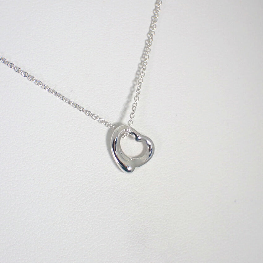 【中古】TIFFANY/ティファニー 925 オープンハート ペンダント/ネックレス/j112-3