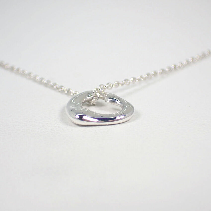 【中古】TIFFANY/ティファニー 925 オープンハート ペンダント/ネックレス/j112-3