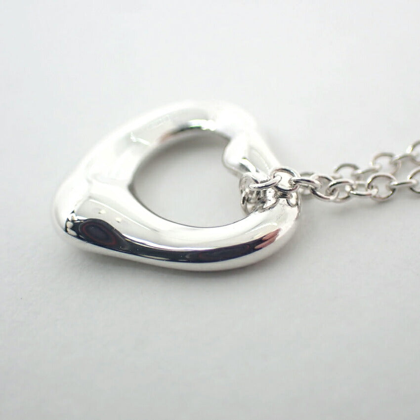 【中古】TIFFANY/ティファニー 925 オープンハート ペンダント/ネックレス/j112-3