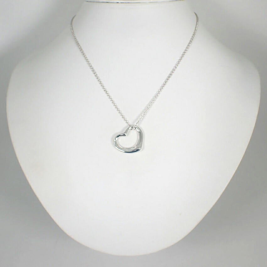【中古】TIFFANY/ティファニー 925 オープンハート ペンダント/ネックレス/j113-3