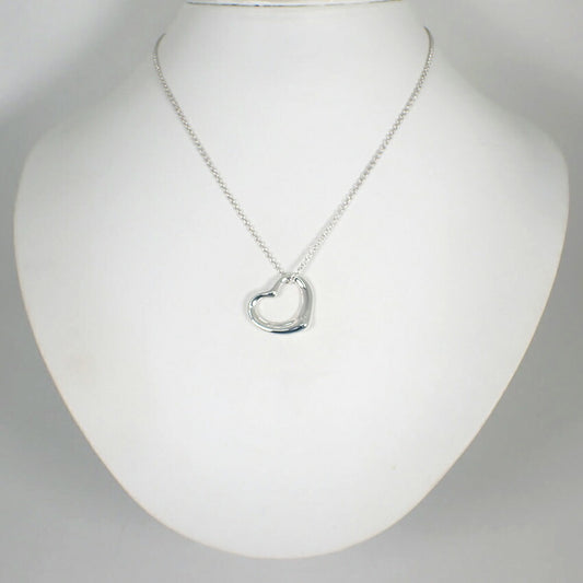 【中古】TIFFANY/ティファニー 925 オープンハート ペンダント/ネックレス/j113-3