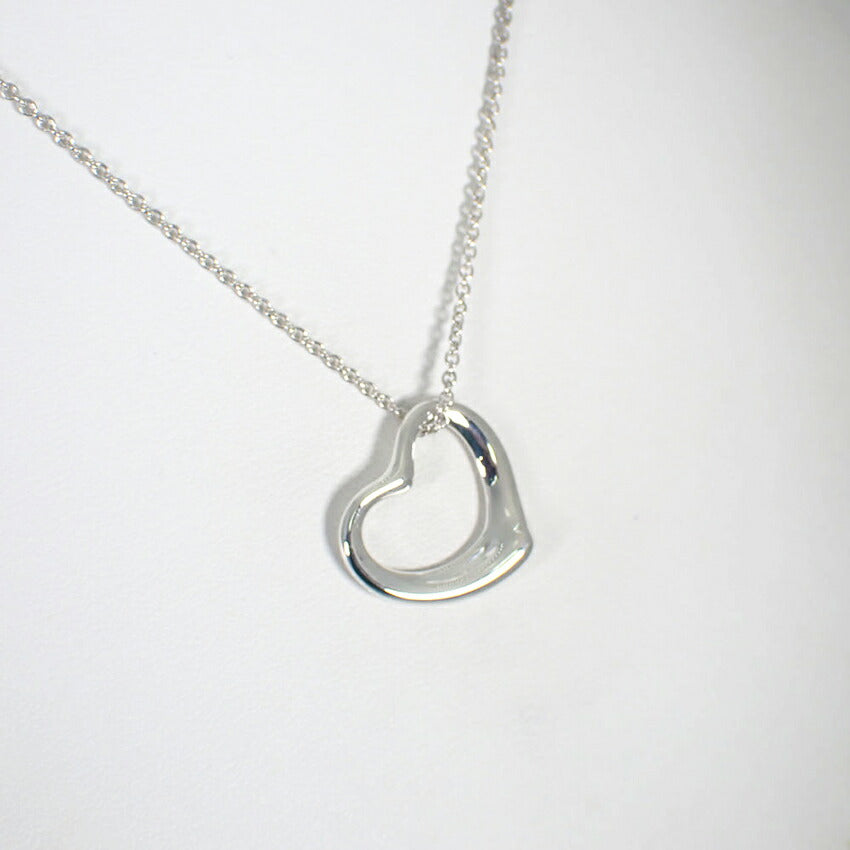 【中古】TIFFANY/ティファニー 925 オープンハート ペンダント/ネックレス/j113-3