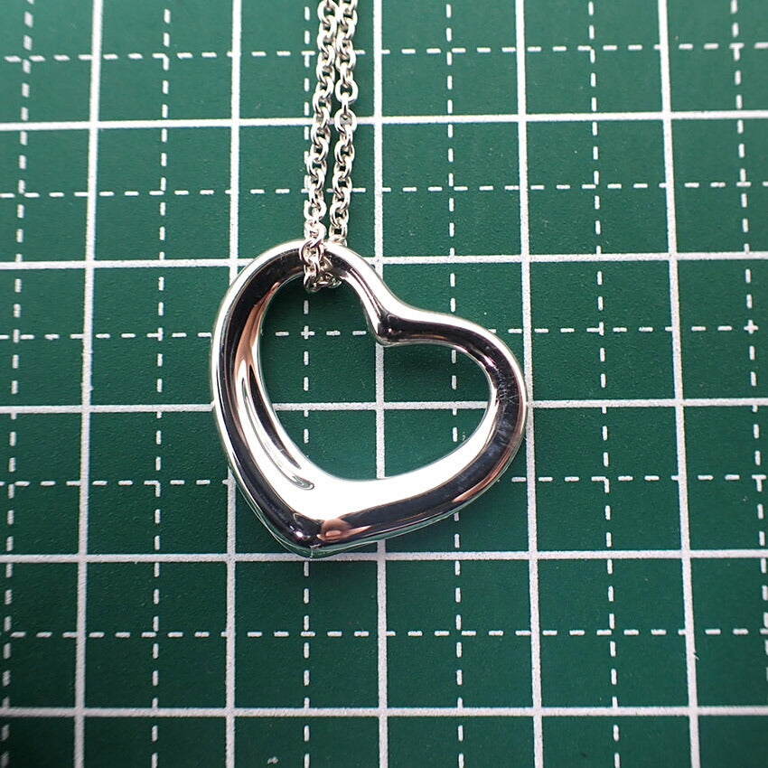 【中古】TIFFANY/ティファニー 925 オープンハート ペンダント/ネックレス/j113-3