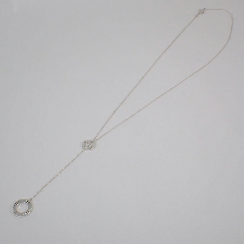 【中古】TIFFANY/ティファニー 925 オープンアトラス サークル ラリエット ペンダント/ネックレス/j113-7