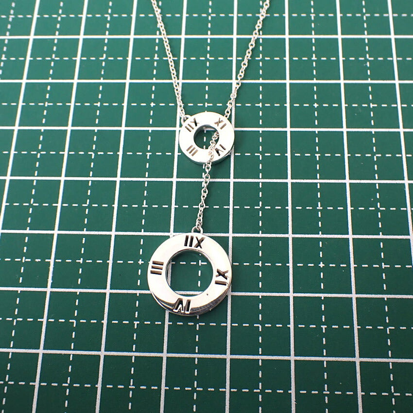 【中古】TIFFANY/ティファニー 925 オープンアトラス サークル ラリエット ペンダント/ネックレス/j113-7