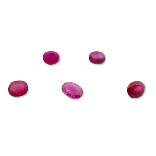 天然ルビー ルース 5PC 合計約1.50ct/j115-71