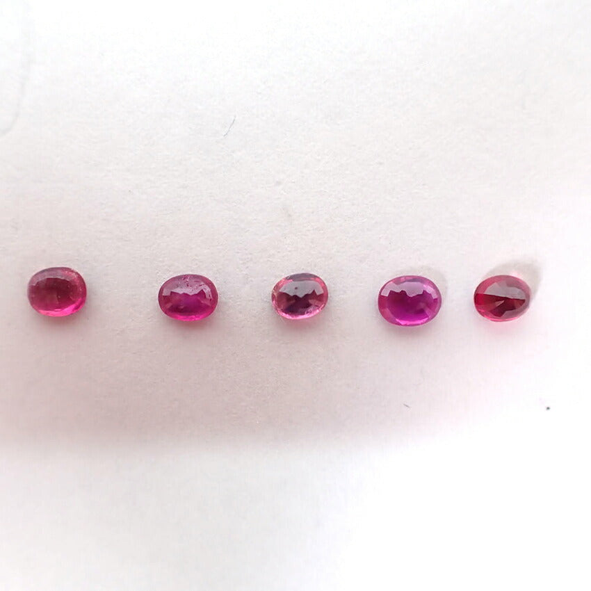 天然ルビー ルース 5PC 合計約1.50ct/j115-71