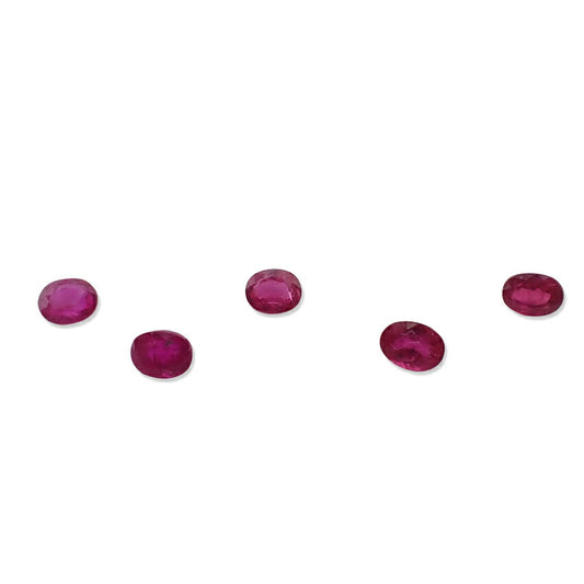 天然ルビー ルース 5PC 合計約1.50ct/j115-72