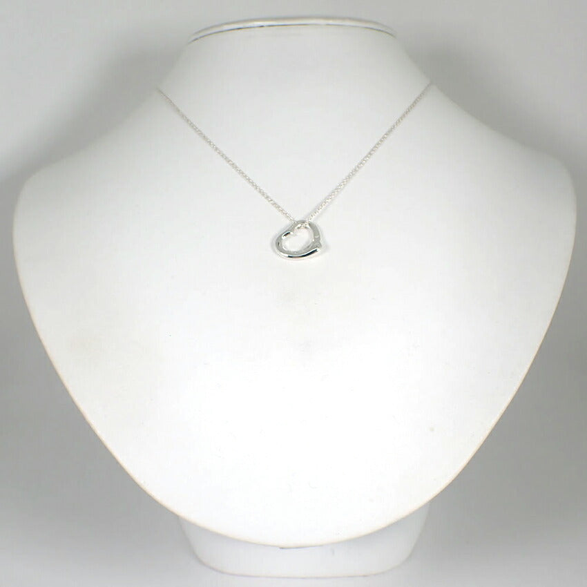 【中古】TIFFANY/ティファニー 925 オープンハート ペンダント/ネックレス/j115-78