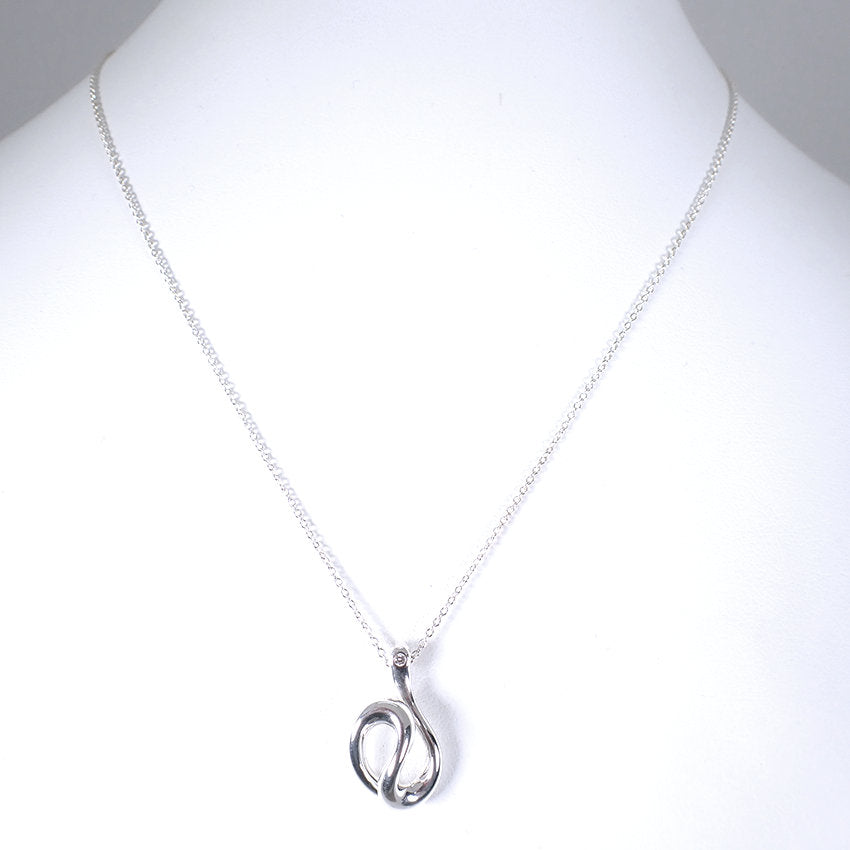 【中古】TIFFANY/ティファニー 925 オープンウェーブ ペンダント/ネックレス/j116-2