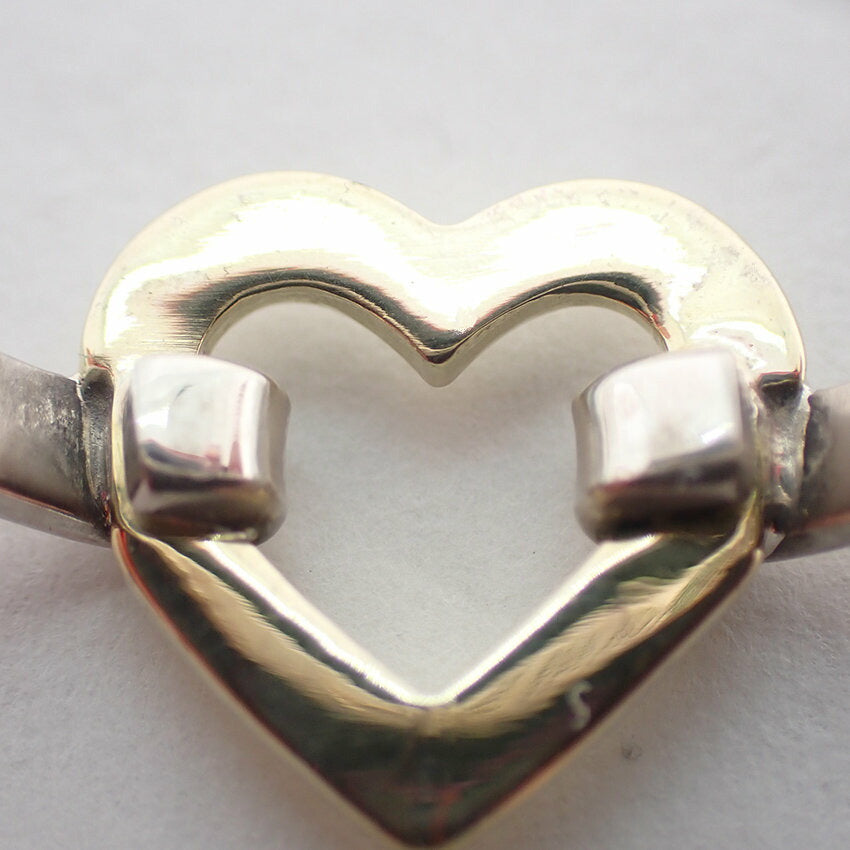 【中古】TIFFANY/ティファニー 925/750 オープンハート リング /9号/j116-7
