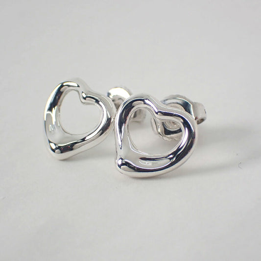 【中古】TIFFANY/ティファニー 925 オープンハート ピアス/j117-4