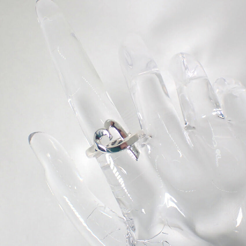 【中古】TIFFANY/ティファニー 925 ラビングハート リング/9号/j117-8