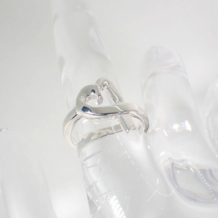 【中古】TIFFANY/ティファニー 925 ラビングハート リング/9号/j117-8