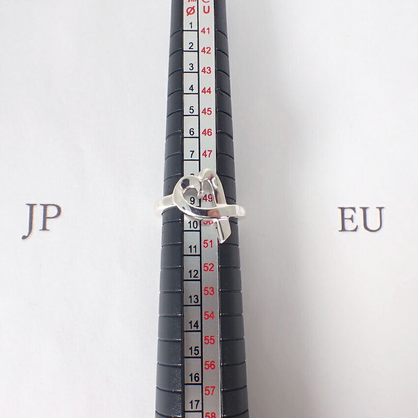 【中古】TIFFANY/ティファニー 925 ラビングハート リング/9号/j117-8
