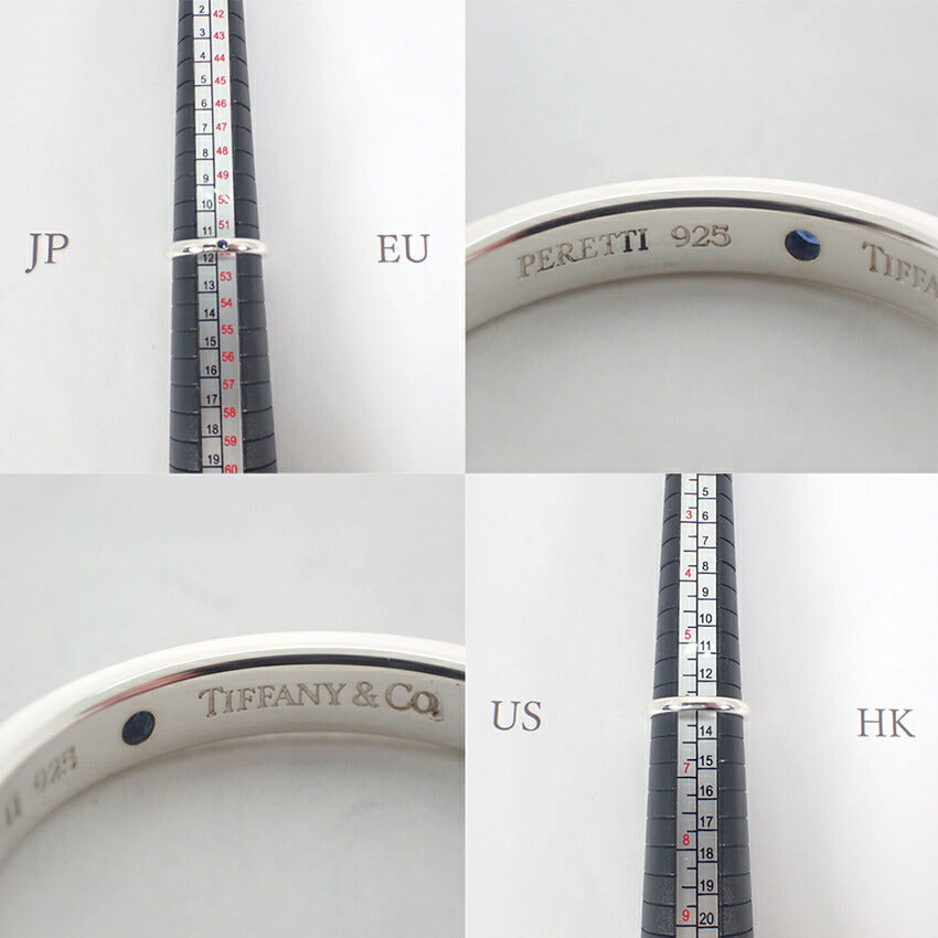 【中古】TIFFANY/ティファニー 925 サファイア スタッキングバンド リング /12号/j119-1