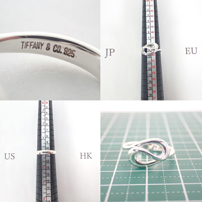 【中古】TIFFANY/ティファニー 925 オープンウェーブ リング /9号/j119-5