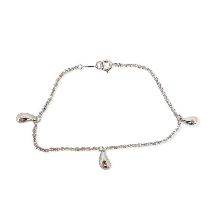 【中古】TIFFANY/ティファニー 925 ティアドロップ/3pc  ステーション ブレスレット/j120-32
