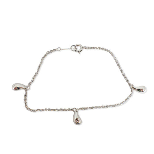 【中古】TIFFANY/ティファニー 925 ティアドロップ/3pc  ステーション ブレスレット/j120-32