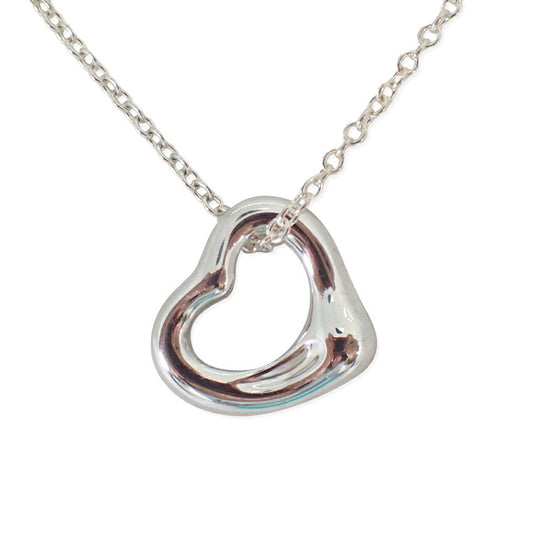 【中古】TIFFANY/ティファニー 925 オープンハート ペンダント/ネックレス/j121-66