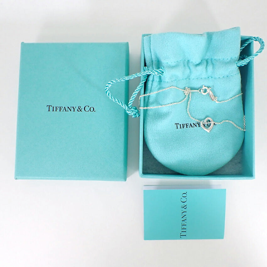 【中古】TIFFANY/ティファニー 925 オープンハート ペンダント/ネックレス/j121-66