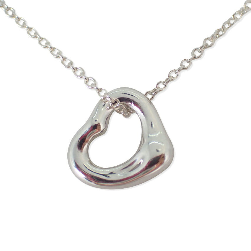 【中古】TIFFANY/ティファニー 925 オープンハート ペンダント/ネックレス/j121-68