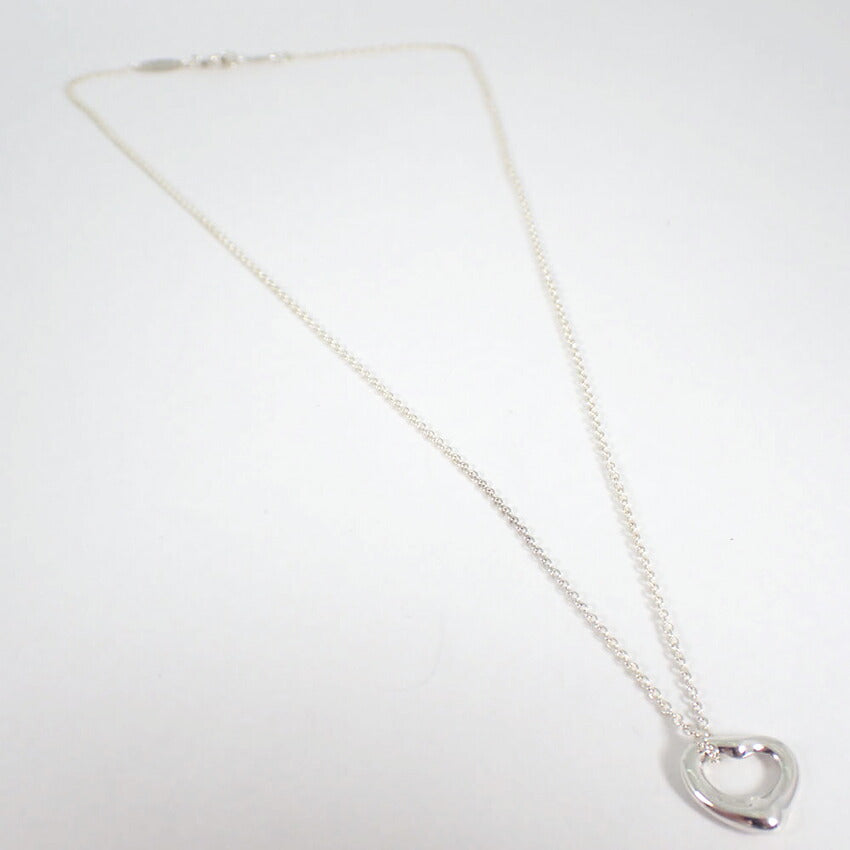 【中古】TIFFANY/ティファニー 925 オープンハート ペンダント/ネックレス/j121-68