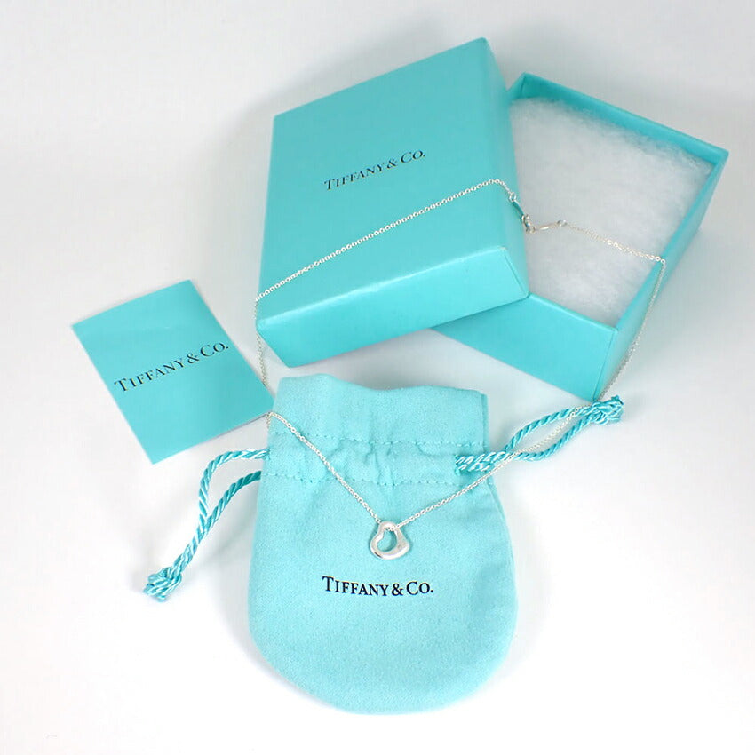 【中古】TIFFANY/ティファニー 925 オープンハート ペンダント/ネックレス/j121-68