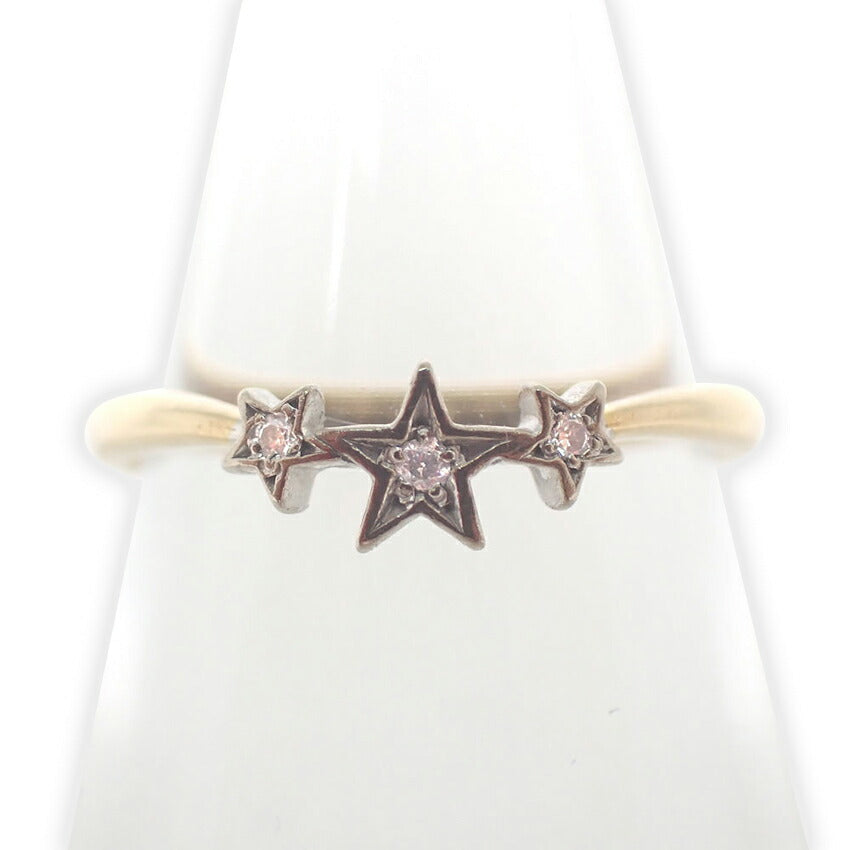 【中古】Star Jewelry/スタージュエリー K18 ダイヤモンド リング/4号/j122-41