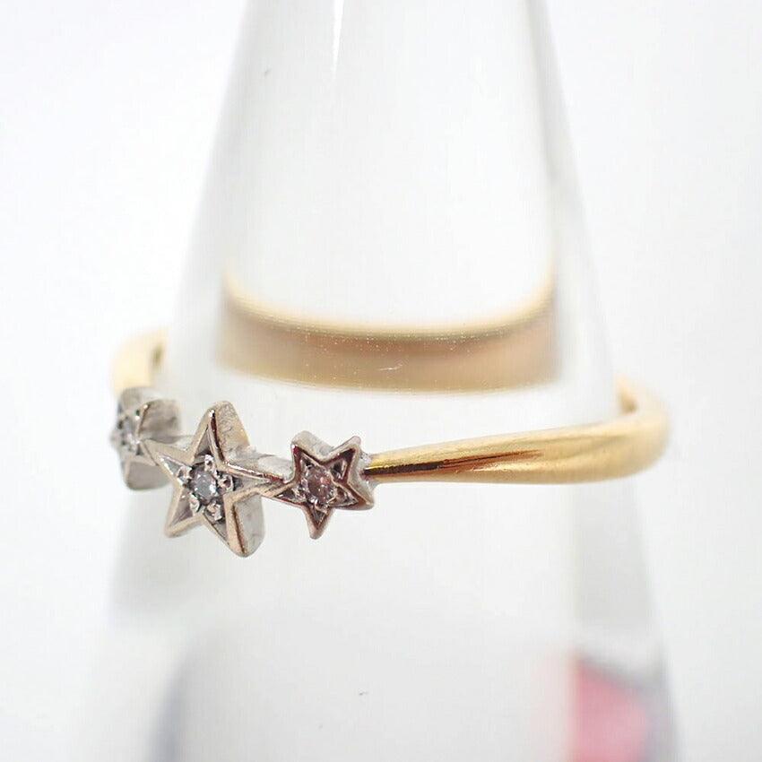 【中古】Star Jewelry/スタージュエリー K18 ダイヤモンド リング/4号/j122-41