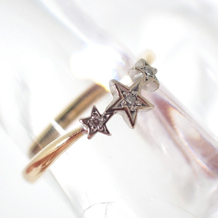 【中古】Star Jewelry/スタージュエリー K18 ダイヤモンド リング/4号/j122-41