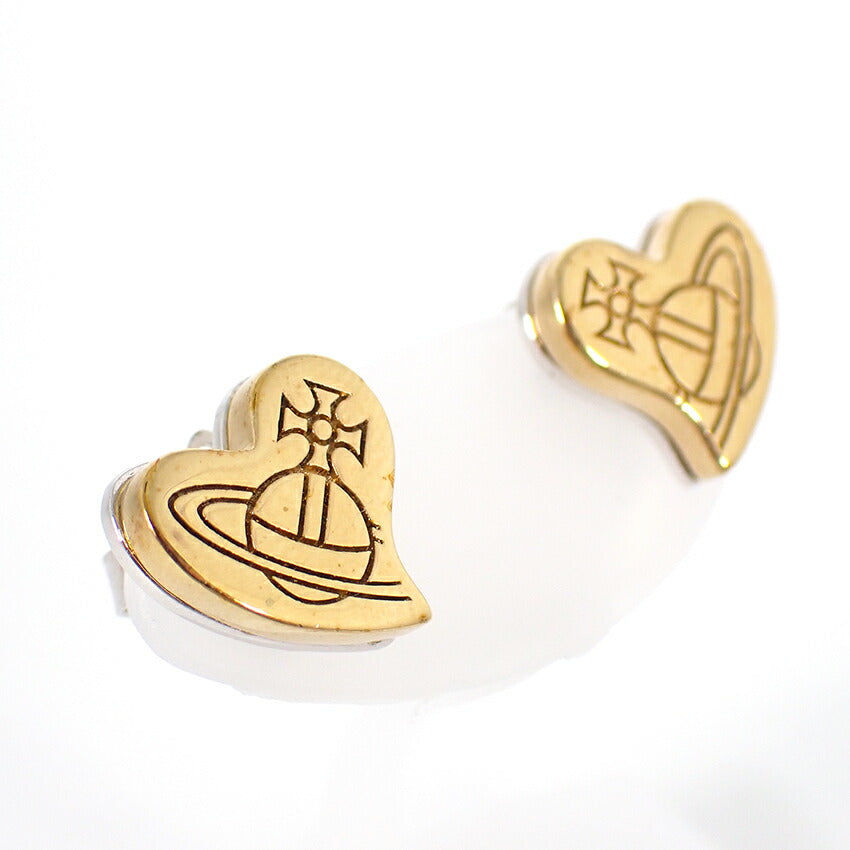 【中古】Vivienne Westwood/ヴィヴィアンウエストウッド オーブ ハート ピアス/j123-2