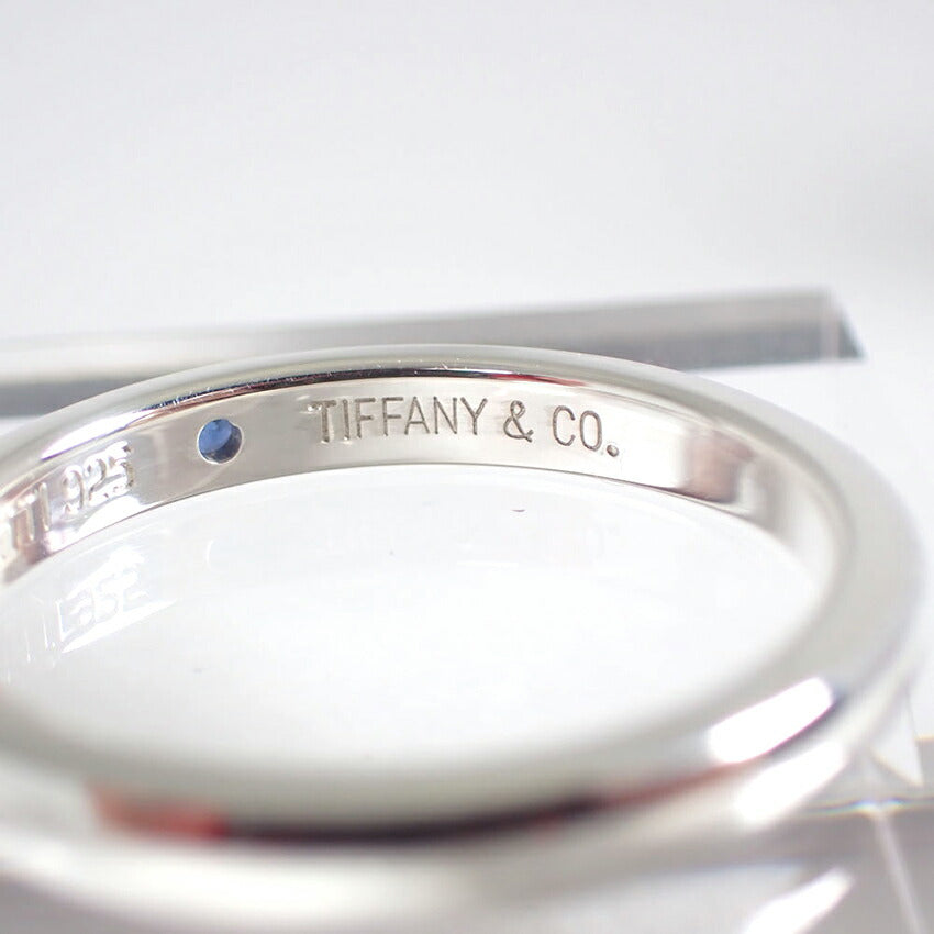 【中古】TIFFANY/ティファニー 925 サファイア スタッキングバンド リング /10号/j126-12