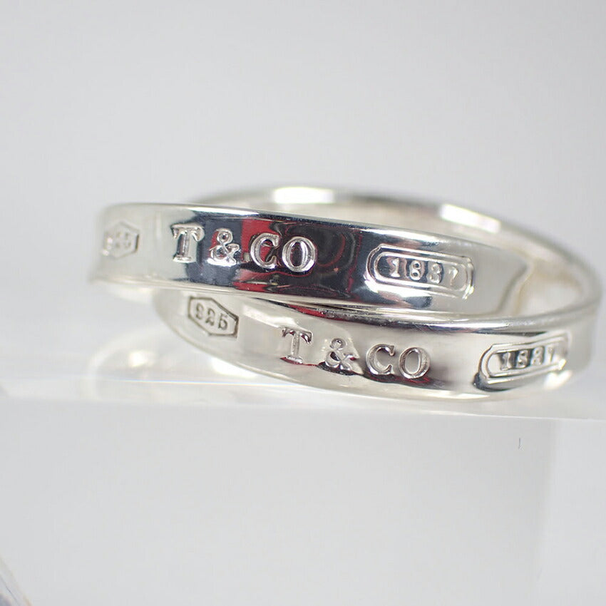 【中古】TIFFANY/ティファニー 925 1837 インターロッキングサークル リング /9号/j126-14