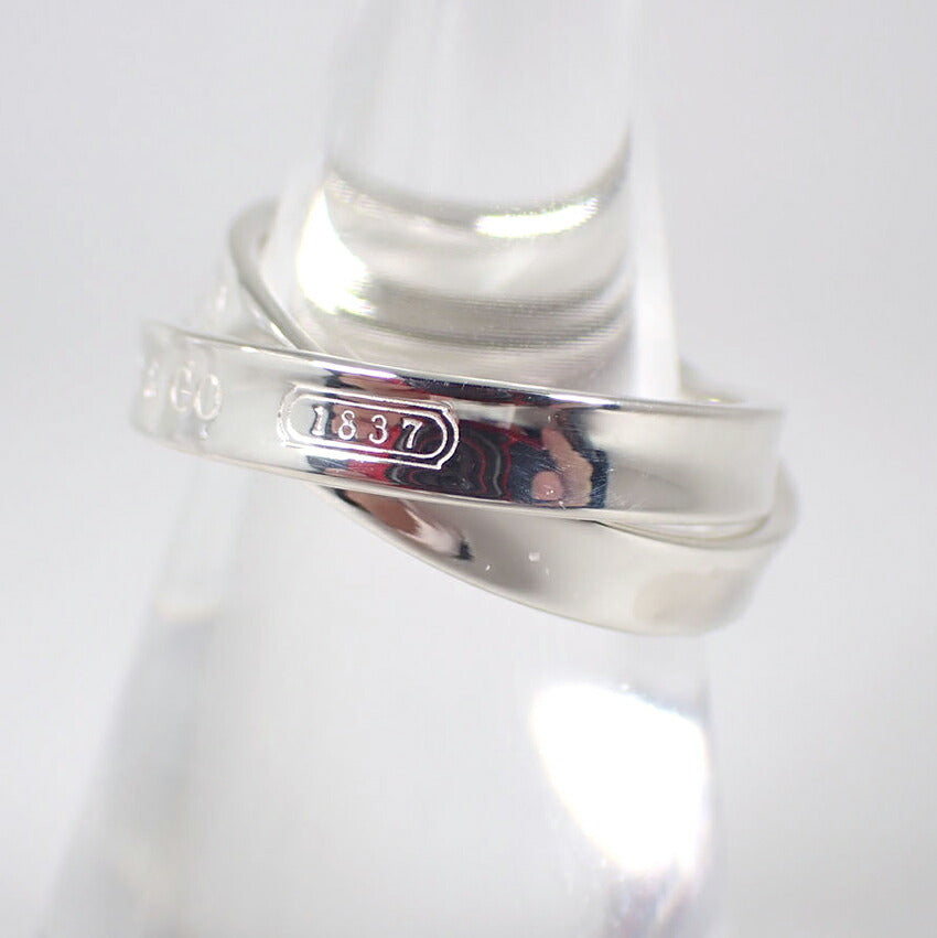 【中古】TIFFANY/ティファニー 925 1837 インターロッキングサークル リング /8号/j126-15