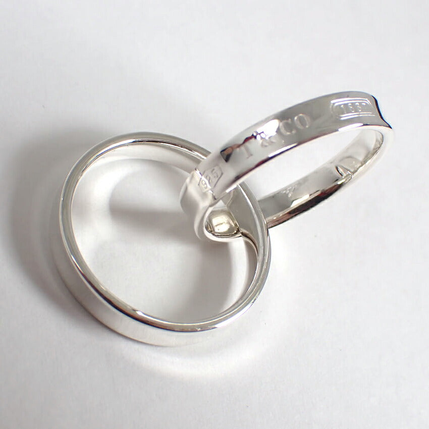 【中古】TIFFANY/ティファニー 925 1837 インターロッキングサークル リング /8号/j126-15