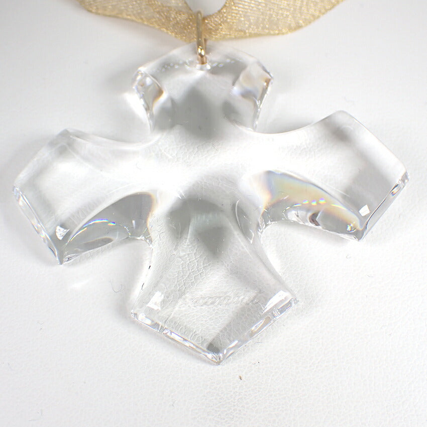【中古】Baccarat/バカラ クロス ペンダント/ネックレス/j127-3