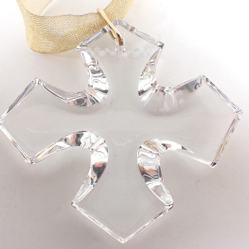 【中古】Baccarat/バカラ クロス ペンダント/ネックレス/j127-3