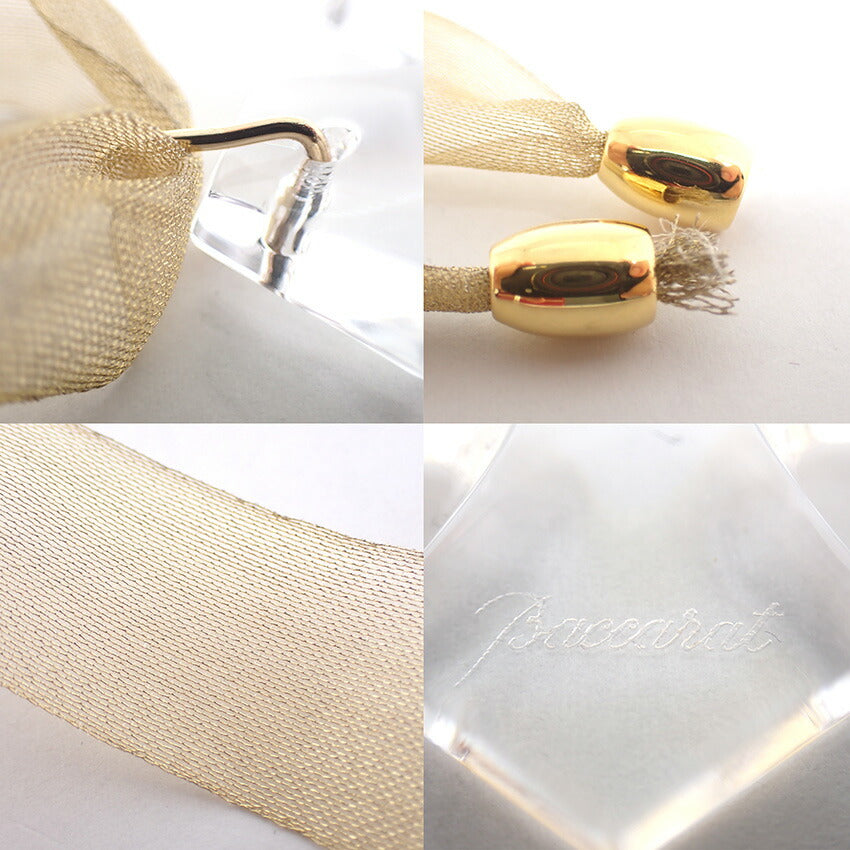 【中古】Baccarat/バカラ クロス ペンダント/ネックレス/j127-3