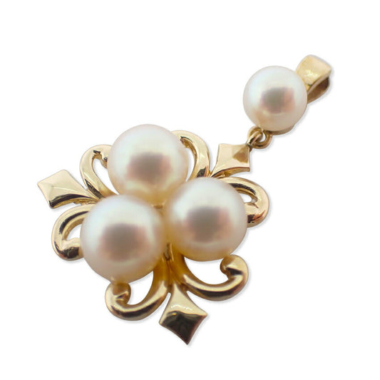 【中古】MIKIMOTO/ミキモト K14 パール/アコヤ真珠 ４pc ペンダントトップ/j128-7