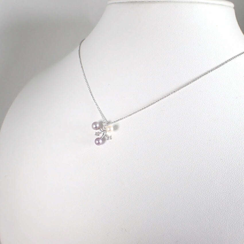 【中古】TASAKI/タサキ/18WG/ダイヤモンド/天然パール/ペンダント/j129-1