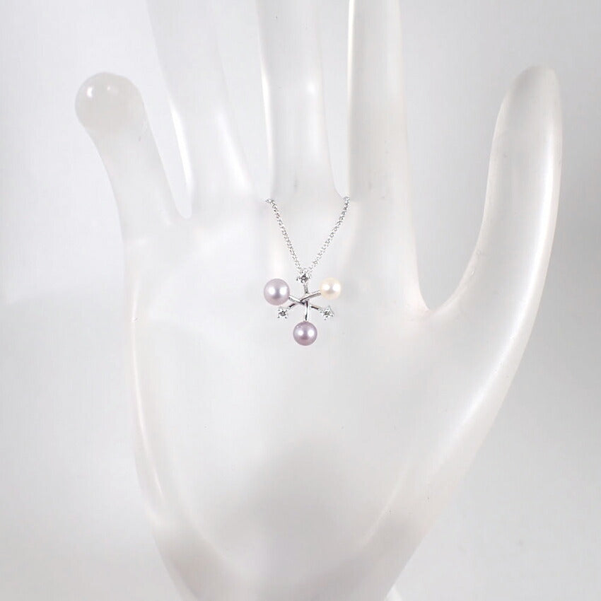 【中古】TASAKI/タサキ/18WG/ダイヤモンド/天然パール/ペンダント/j129-1