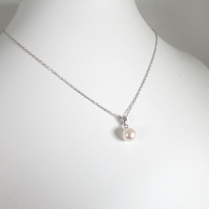 【中古】MIKIMOTO/ミキモト/K18WG/アコヤ真珠/ペンダント/j129-4