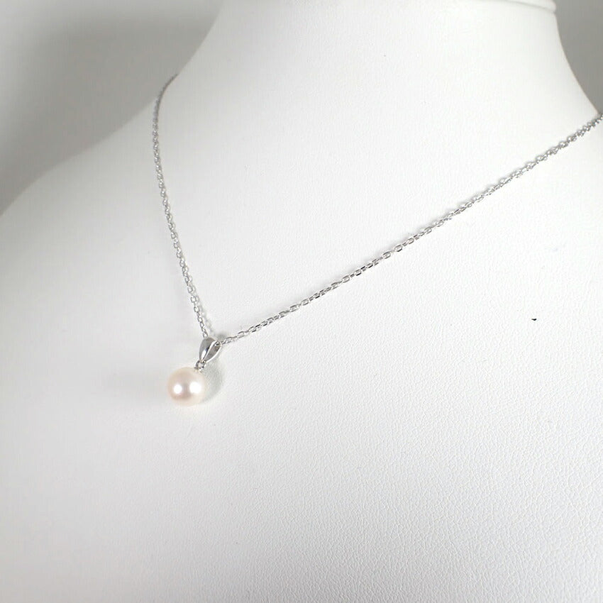 【中古】MIKIMOTO/ミキモト/K18WG/アコヤ真珠/ペンダント/j129-4