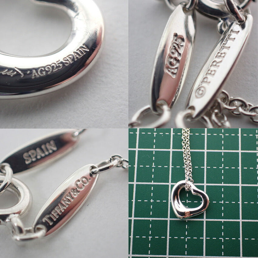 【中古】TIFFANY/ティファニー/シルバーAg925/オープンハート/ペンダント/j130-3