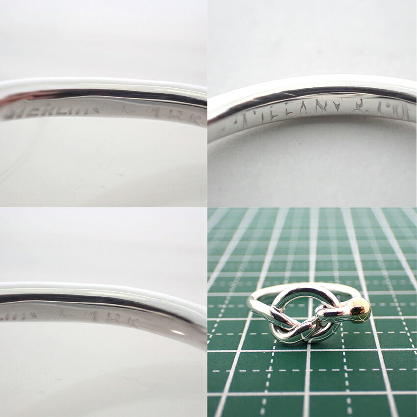 【中古】TIFFANY/ティファニー/シルバー925/750/ラブノット/リング/7.5号/j130-8