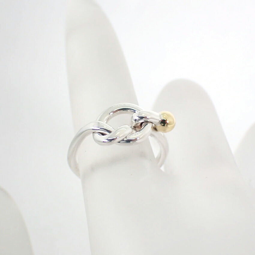 【中古】TIFFANY/ティファニー/シルバー925/750/ラブノット/リング/7.5号/j130-8